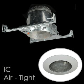6ps Recessed IC Air Tight Line Voltage Housing Can w Shower Trim