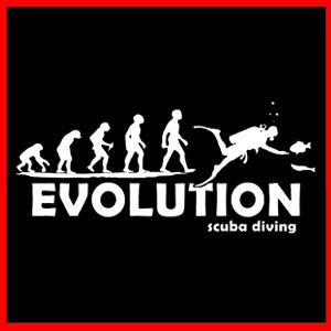 Ape to Scuba Diver Evolve Diving Dive Evolution T Shirt