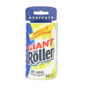 Evercare Giant Lint Roller 1 Refill 60 Extra Large Sheets New