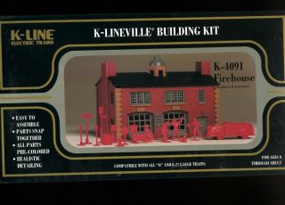 LINEVILLE (K LINE) FIREHOUSE   O GAUGE   K 4091 (like Plasticville)