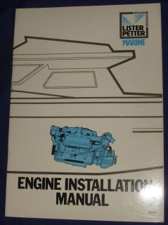 LA033 Lister Petter Marine Diesel Engine Installation Manual