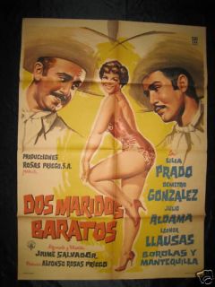 Lilia Prado Dos Maridos Baratos Sexy Mexican Poster 59