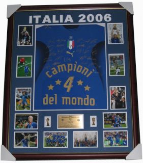 Italia signed 2006 squad jersey framed Lippi Totti Del Piero MORE
