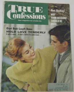 True Confessions Magazine Vol 69 465 1961 Vintage 60s Romance Stories