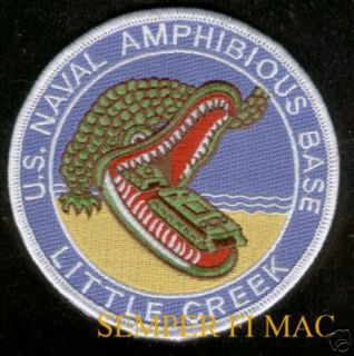 US Navy Amphibious Base Little Creek VA Patch USS WOW