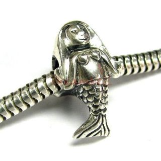 Sterling Silver Little Mermaid European Bead Charm