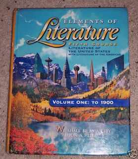 Used Elements of Literature 10th Grade for Home School
