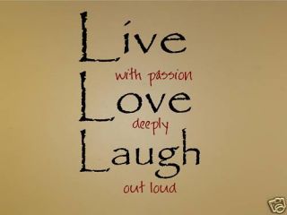 Live Laugh Love Out Loud Vinyl Wall Art Decals Words