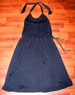 BCBG Max Azria Sleeveless Lace Neck Little Black Dress Size XS