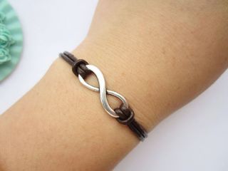 Bracelet antique silver little infinity bown bracelet alloy karma