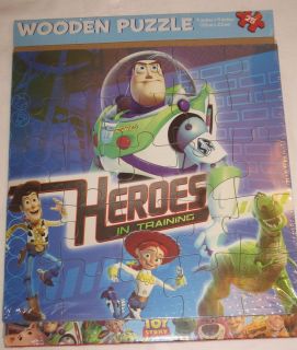 New Disney Toy Story Buzz Lightyear Woody Rex 25 Pc Wooden Puzzle