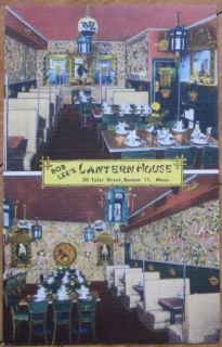 1940 Linen Lantern House Chinese Restaurant Boston MA