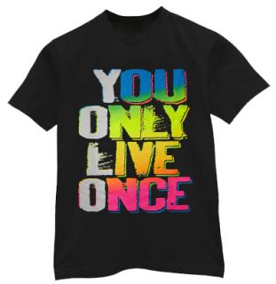 YOLO You Only Live Once Neon Design Party Drinking College Tee Shirt T