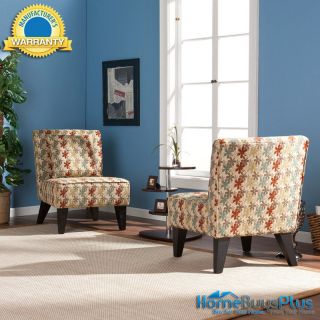 Sybilla Armless Accent Chairs with Pillows Living Room Bedroom