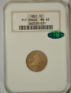 1857 Flying Eagle Cent NGC MS63 CAC