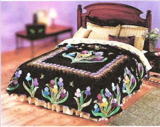 An Iris Garden Applique Quilt Pattern Dereck Lockwood