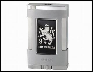 Liga Privada Triple Flame Cigar Logo Table Lighter New Box