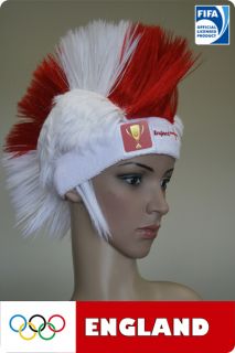 Team England London 2012 Olympic Games Hat Wig Classic Afro or Crazy