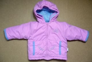 Little Me Hooded Pink Winter Coat with Purple Liner 6 9 Months Baby