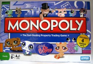Littlest Pet Shop Monopoly Edition Board Game 3 pet Polka Dot Ear