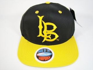 Long Beach State 49ers Snapback Hat Black Basic Logo LBC Eclipse NCAA
