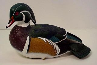 LTD. ED. LOON LAKE RELAXED WOOD DUCK DECOY PAINTED BY KIM KUNST