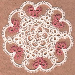 Tiny Lacey Tatted Doily Doilie Tatting Accent Lace WOW