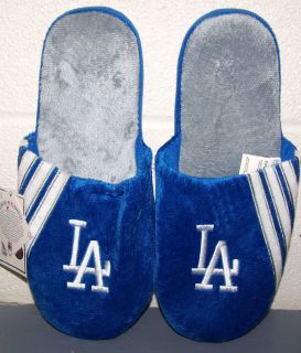 Los Angeles Dodgers MLB Team Slide Stripe Big Logo Slippers Mens