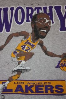 Worthy Lakers La Caricature T Shirt Screen Stars Los Angeles