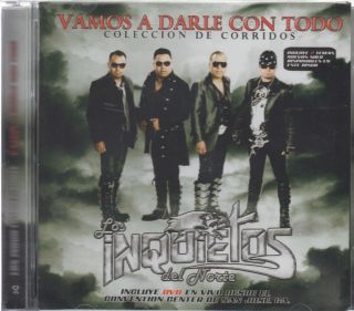 Los Inquietos Del Norte CD + DVD NEW Vamos A Darle Con Todo Coleccion