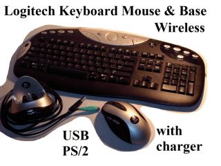 LOGITECH CORDLESS MOUSE KEYBOARD RECIEVER CHARGER C BK16A DUAL MX700 Y
