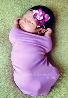 Lovely Lilac Lola Baby Flower Headband Lilacs Purple Pink infant