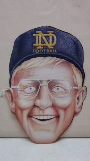 Unpunched Football Coach Lou Holtz Notre Dame Fighting Irish Mask FREE