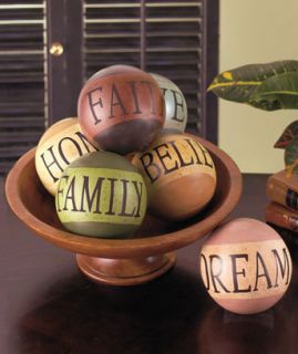 Love Dream Family Faith Decorative Balls Coffee Table Decor Home