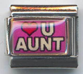 UBERRY Italian Charm Photo Love U Aunt U256