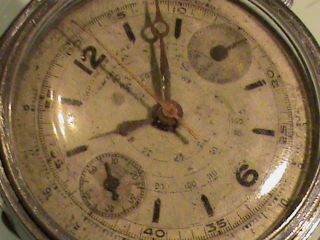 Over Size RARE Vintage Lowenthal Chronograph Mens Wristwatch for