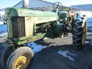 John Deere 530 2 cylinder tractor sickle bar mower cultivator vintage
