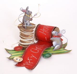 The Round Top Collection Christmas Mice CUTE Adorable Decor for the