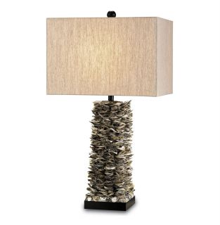 Santalucia Oyster Shells Column Modern Table Lamp 30H