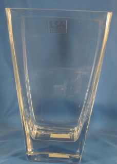 Poland LSA Large Hand Crafted Mouth Blown Glass Vase