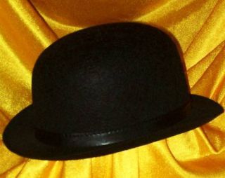 New Charlie Chaplin Black Felt Bowler Derby Top Hat