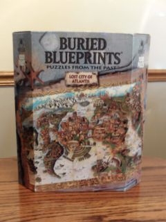 Buried Blueprints Lost City of Atlantis 1000 pc Jigsaw Puzzle NEW
