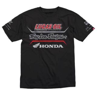Troy Lee Designs TLD Racing Honda Lucas Oil Black Tee T Shirt Tshirt