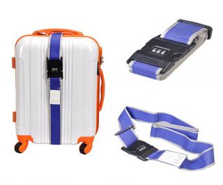 1pc Travel Luggage Suitcase Strap Baggage Belt Nylon Backpack Bag Blue