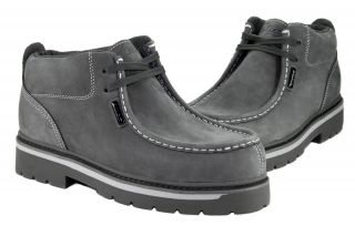 Lugz Strutt MSRUN 0461 Charcoal Light Grey Casual Suede Boots Mens