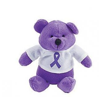Relay for Life Lupus Pancreatic cancer awareness purple ribbon plush