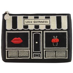 Lulu Guinness Top Zip Womens Purse Black