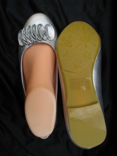 Lady Silver Flat Shoes Via Pinky US Size 5 8 5