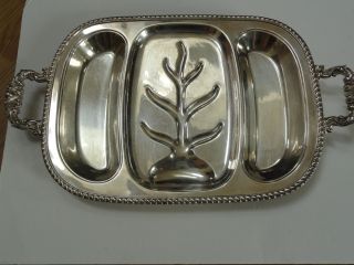 Silver Plated Serving Meat Roast Tray Platter LURALINE L. Luria Son