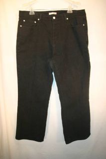 Levi Strauss 550 Relaxed Boot Cut Black Stretch Jeans Plus 22 38 30